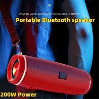 Altavoz Bluetooth envolvente 3D de audio inalámbrico para exteriores Caixa de Bluetooth 200W graves portátiles de alta potencia TWS/FM (negro) - details 3