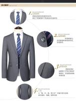 Traje de doble botón para hombre, traje formal de dos piezas, ajustado, adecuado para negocios y trabajo profesional - details 4