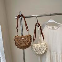 Bolso tejido con hilo de algodón con borde de flores, bolso cruzado de paja Retro ahuecado, bolso tejido de estilo étnico con perlas transpirables para uso diario - details 16