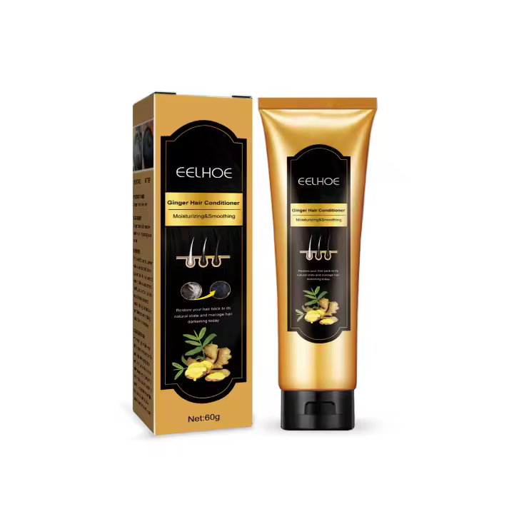 Acondicionador antipérdida de cabello, esencia de jengibre, hidratante, reparación de daños en el cabello, cuidado suavizante y rizado, tratamiento de oscurecimiento del cabello - 1
