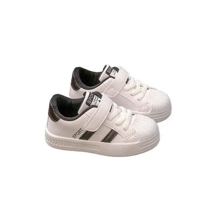 Primavera bebé niño zapatos de los niños de jardín de infantes pequeños zapatos blancos zapatos de bebé niños zapatos de junta zapatos de niños niñas deportes - 1