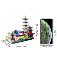 China-Chic Building Block Toys Hangzhou West Lake Scene Building Model Ornaments Micro particle puzzle assembled toys - details 6