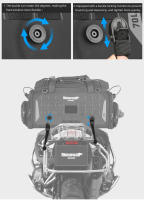 Rhinowalk-bolsa trasero para motocicleta, impermeable, 50-70L, bolsa de asiento trasero expandible, separación en seco y húmedo, mochila versátil, bolsillo para ordenador portátil de 14" - details 5