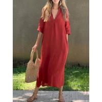 BUNO-Vestido con cuello en V para mujer, moda - details 2
