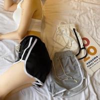 Nuevos pantalones cortos informales a rayas para mujer, pantalones cortos deportivos holgados Harajuku coreanos que combinan con todo, moda de verano, Mini pantalones cortos finos simples para Yoga para mujer - details 13