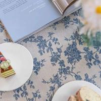 Mesa central de lino floral INS y algodón vintage, funda para restaurante, mantel, tapete para picnic, fondo de fotografía, habitación - details 1