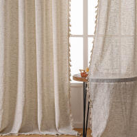 Cortinas de Salón con Efecto Lino,Cortina translúcida, Decoración del Hogar Moderna para Dormitorio,Comedor y estudio - details 4