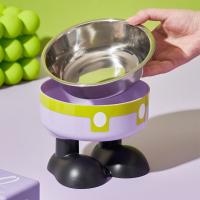 Cuenco antideslizante de acero inoxidable para mascotas, antivuelco con soporte, cuenco para gatos de pierna alta, cuenco de protección del cuello para gatos de gran capacidad - details 4