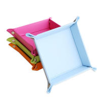 Bandera de Almacenamiento de Cuero para Escritorio Pequeña Caja Organizadora para Uso Diario en Oficina y Hogar Caja de Almacenamiento PU - details 1