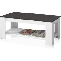 Mesa Centro con Revistero Elegante Acabado en Blanco Artik Medidas: 102 cm (Largo) x 43/54 cm (Alto) x 50 cm (Fondo) - details 25