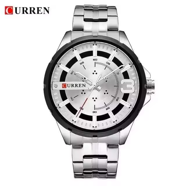 Reloj de Acero Inoxidable con Cuarzo de Lujo CURREN 8333 Accesorio Individual para Hombres de Negocios Resistente al Agua Moda Casual - 1