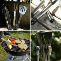 Herramienta de BBQ Barbacoa Set de 5 Piezas en Acero Inoxidable con Caja de Transporte Accesorios de Parrilla con Pinzas Espátula Completo Kit de Herramientas - details 0