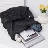Mochila de moda Práctico diseño de cordón de gran capacidad Nicho casual y liviano hombres y mujeres pueden llevar mochila de tela lavada - details 9