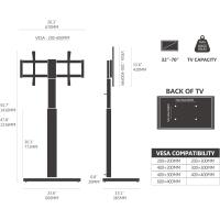 Soporte TV de Madera con Base Ajuste de Altura, Giro, Gestión de Cable para Pantallas de 32 a 70 Pulgadas - details 12
