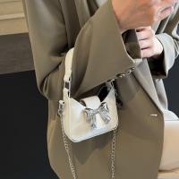Bolso informal de piel sintética con hebilla y lazo para mujer, bolso de mano de Color sólido, bolso de cubo plateado, Mini bolso cruzado, bolso de hombro para mujer y niño - details 11