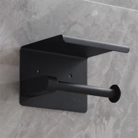 Portarrollos de baño montado en la pared con estante de almacenamiento, estante de almacenamiento de papel higiénico de acero inoxidable, resistente al agua y al óxido - details 9