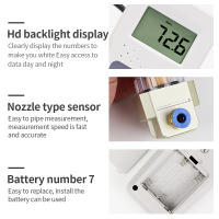Medidor de punto de rocío de madera, higrómetro Digital con pantalla retroiluminada, probador de temperatura de humedad para pared de cuero textil - details 9
