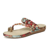 Sandalias de cuña bohemias con cuentas de madera y diamantes de imitación, cómodas y de talla grande para mujer, nueva moda 2025 - details 4