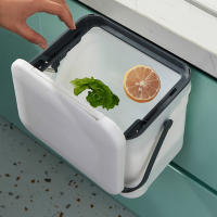 Cubo de basura de gran capacidad para cocina, papelera de reciclaje montada en la pared con tapa, 7/12L - details 1