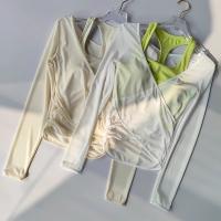Camiseta de Yoga para Mujer de Manga Larga Top Deportivo de Nylon con Almohadilla - details 3