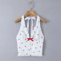 Camisetas Sin Mangas con Estampado de Moda Coreana para Mujer Ropa Informal Ajustada de Punto para el Verano - details 2