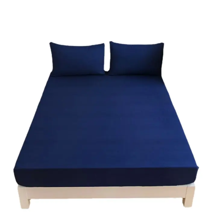Sábana bajera individual, funda de almohada con bolsillo profundo, ropa de cama individual y doble, color sólido, 1,5/1,8 - 1