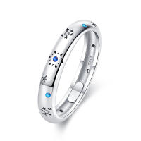 Anillo de Plata Esterlina 925 con Zirconia de Estrella de Copo de Nieve - details 55