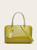 Bolsa de almohada de charol 2025 primavera y verano nuevo bolso brillante bolso nupcial moda de alta gama de un solo hombro oblicuo span bolso de las mujeres. - details 5