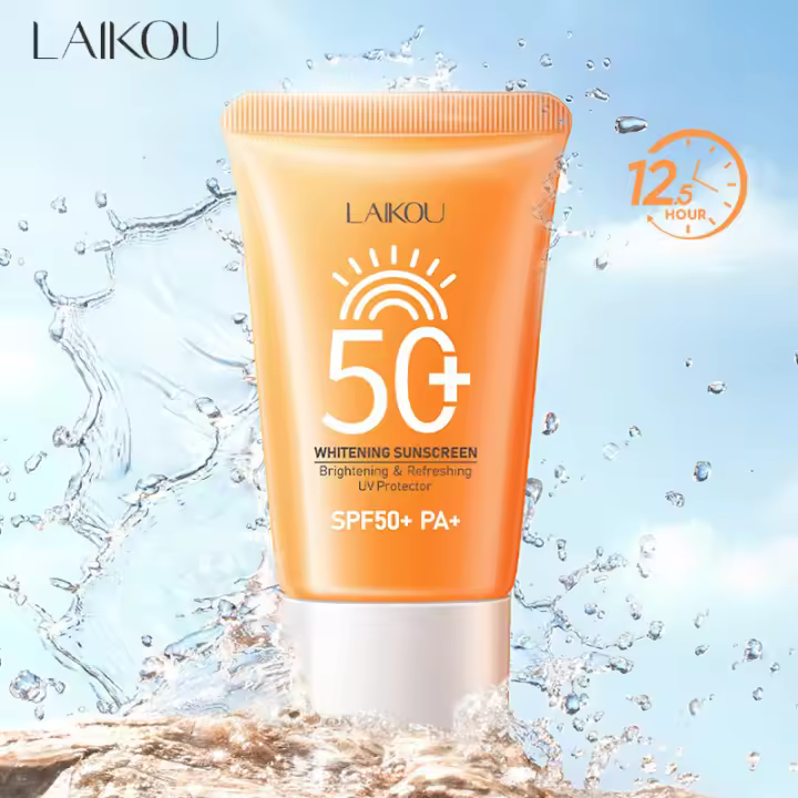 30g LAIKOU blanqueamiento SPF50 + PA + crema de protección solar cuidado de la piel Facial crema hidratante de colágeno control de aceite crema solar blanqueadora UVA/UVB - 1