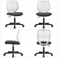 Silla Escritorio de Oficina Ergonómica Silla Giratoria Altura Ajustable sin Reposabrazos Asiento Malla Rosa - details 21