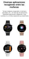 2025 Reloj Inteligente Mujer, Reloj Inteligente con Pantalla AMOLED de 1.32", Llamada Bluetooth, Esfera de Reloj Personalizada, Podómetro, Monitor de Oxígeno en Sangre, Frecuencia Cardíaca y Sueño, Compatible con iPhone Android, Correas Dobles - Acero y S - details 16