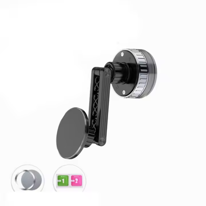 Soporte de pared para teléfono con adsorción al vacío, ultra estable, ángulo ajustable, extraíble y antivibración - 1