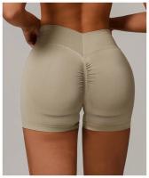 Pantalones cortos de yoga de cintura alta sin costuras, pantalones deportivos para apretar la cintura y levantar la cadera, usados ​​como pantalones cortos para correr - details 14