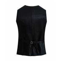 Chaleco de hombre con lentejuelas brillantes, sin mangas, ajustado, de un solo pecho, con cuello en V, chaleco Formal para hombre, traje ajustado con decoración de lentejuelas - details 9