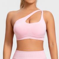 Sujetador deportivo asimétrico para mujer, Top de gimnasio con soporte alto, cuello Halter, espalda descubierta, Fitness, velocidad, Activewaer, entrenamiento, ropa interior sin costuras - details 13