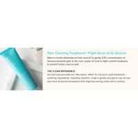 This acne treatment contains benzoyl peroxide that prevents breakouts and stops current breakouts.