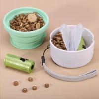Cuenco para mascotas, cuenco plegable de viaje para perros, a prueba de fugas, antideslizante, plato de alimentación para exteriores, cuenco plegable de silicona suave para gatos, Camping - details 1