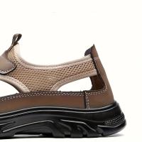 Sandalias Deportivas Transpirables para Hombres Color Sólido, Zapatillas Casuales de Toda Temporada, Ligeras y Duraderas, Antideslizantes con Tejido Superior y Interior, Suela de PU y Plantilla - details 8