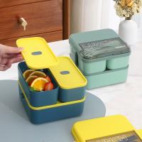 Fiambrera de 1800ML Tupper Segura para Microondas, Impermeable, Portátil con 4 Compartimentos y Cubiertas Ideal para el Colegio - details 4