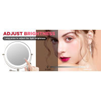 VORREMIRR Espejo de pared, aumento 1x/20x con espejo de maquillaje de doble cara de 8,5 pulgadas para baño, níquel cepillado - details 3