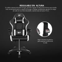 DR35 - Silla Gaming Profesional, Polipiel, reposabrazos Acolchados, pistón Clase 3, Base Nylon Reforzada, Asiento basculante, Altura Regulable, cojín Lumbar y Cervical, Color Negro/Rosa - details 35
