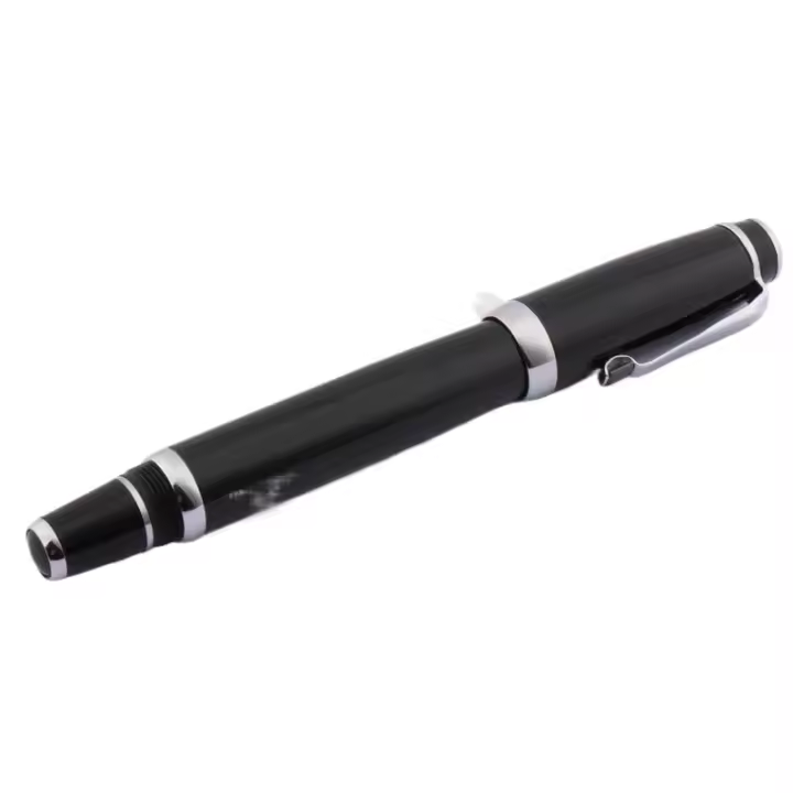 Diamantes negros retorcidos, escritura de oficina negra, adorno plateado, bolígrafo giratorio, bolígrafos de tinta para firma de Metal, papelería para oficina - 1