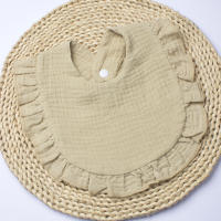 Babero de gasa para niños y niñas, algodón puro, color caramelo, cómodo babero para Saliva, toalla de Saliva de encaje de color sólido para bebé, productos para bebé - details 33