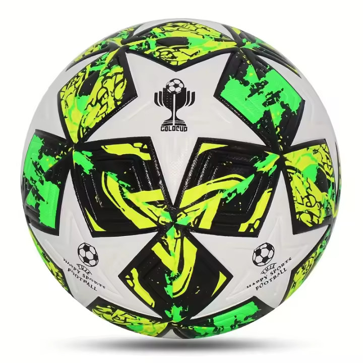 Balón De Fútbol De Tamaño Estándar 5, Para Juegos Al Aire Libre Y En Interiores, competición Y Entrenamientos, Inflable - 1