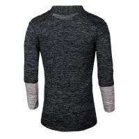 Cárdigan para hombre, suéter multifuncional de estilo coreano de punto de color contrastante con retales, nuevo - details 12