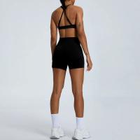 Pantalones de Yoga sin costuras para mujer, pantalones cortos deportivos para correr, transpirables, cintura alta, LICRA - details 15