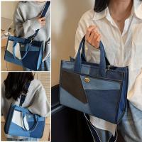 Bolso de Hombro Grande para Mujer Moda de Bloques de Color Salpicados Ideal para Trabajo, Viajes, Crucero - details 0