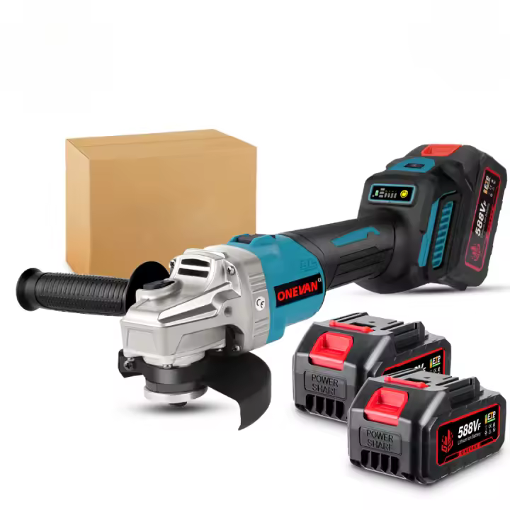ONEVAN-amoladora angular eléctrica sin escobillas, 125MM, 3000W, 6 engranajes, cortador de pulido, herramienta eléctrica de madera y Metal para Pin de batería Makita de 18V - 1