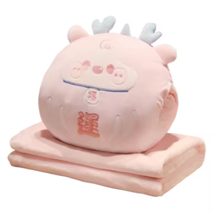 Edredón de almohada de doble uso para niñas, cojín de coche para dormir, manta de oficina dos en uno, cojín de siesta uno en uno - 1