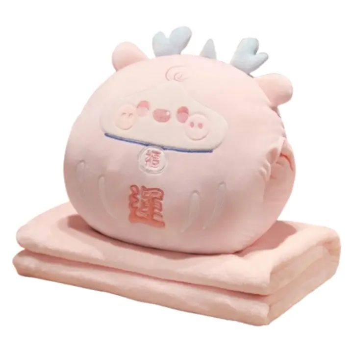 Edredón de almohada de doble uso para niñas, cojín de coche para dormir, manta de oficina dos en uno, cojín de siesta uno en uno - 1